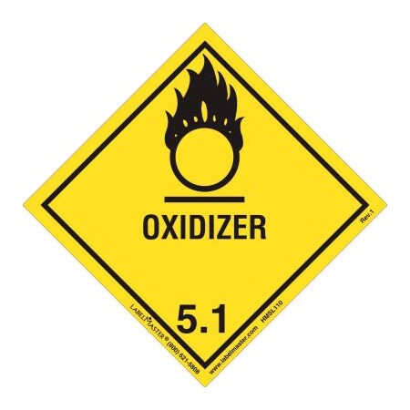 American Labelmark Co LabelMaster® HMSL110 Oxidizer Label, Worded, PVC-Free Film, 500/Roll HMSL110